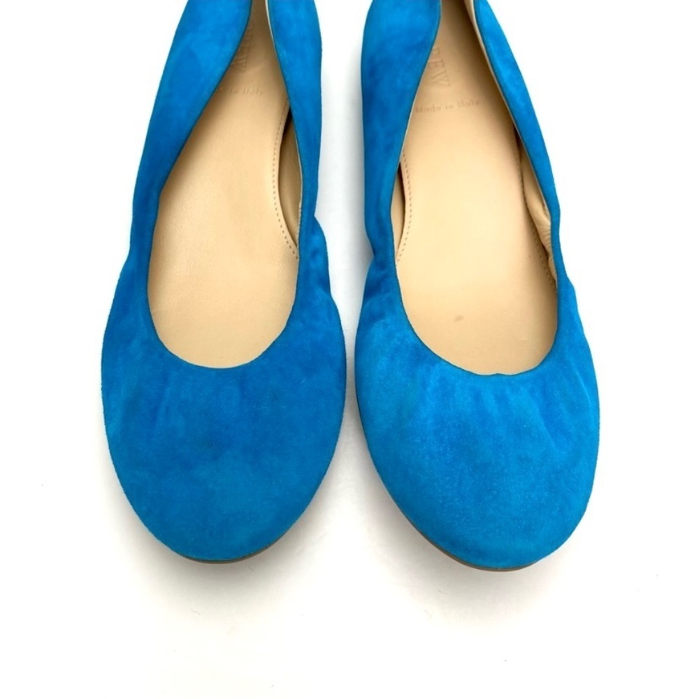 J.CREW Suede Round toe Ballet Flats in Beach Blue Size 9.5 #46198 - Picture 2 of 10